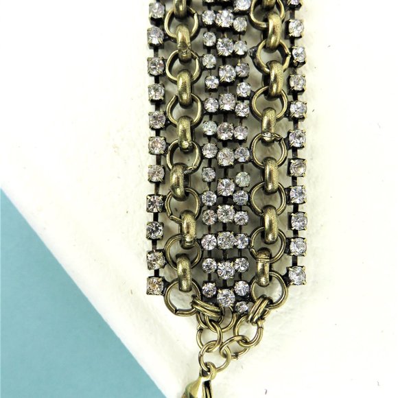 Rhinestone Gold-Tone Chain Link Bracelet....80124 - Picture 3 of 6